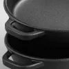 Black cast iron cookware set of 3 pieces, kitchen utensils for stewing, frying and stir-frying Application Scenario
